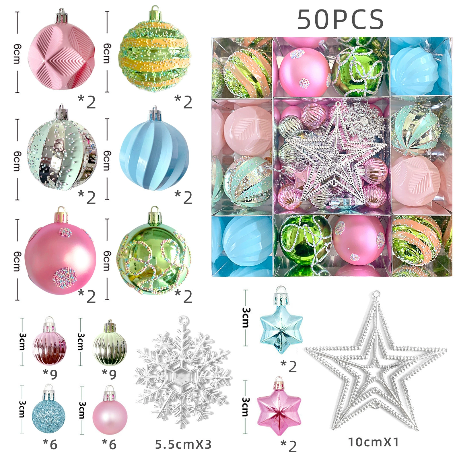 Christmas cartoon plastic painted pendant, Amazon, Birthday gift