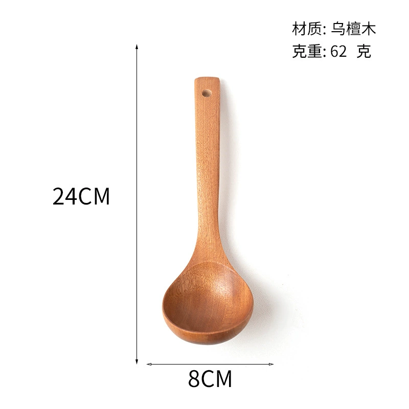 Безочаговая/безполезная? — переведу правильно: Бесмятная Waxless ebony wood spatula non-stick pan Japanese-style extended-handled stir-frying spatula wooden soup spoon porridge spoon kitchen set