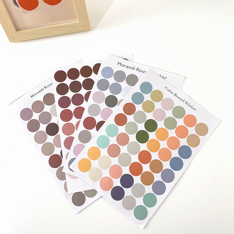 Morandi Color Dot Sticker Self-adhesive...