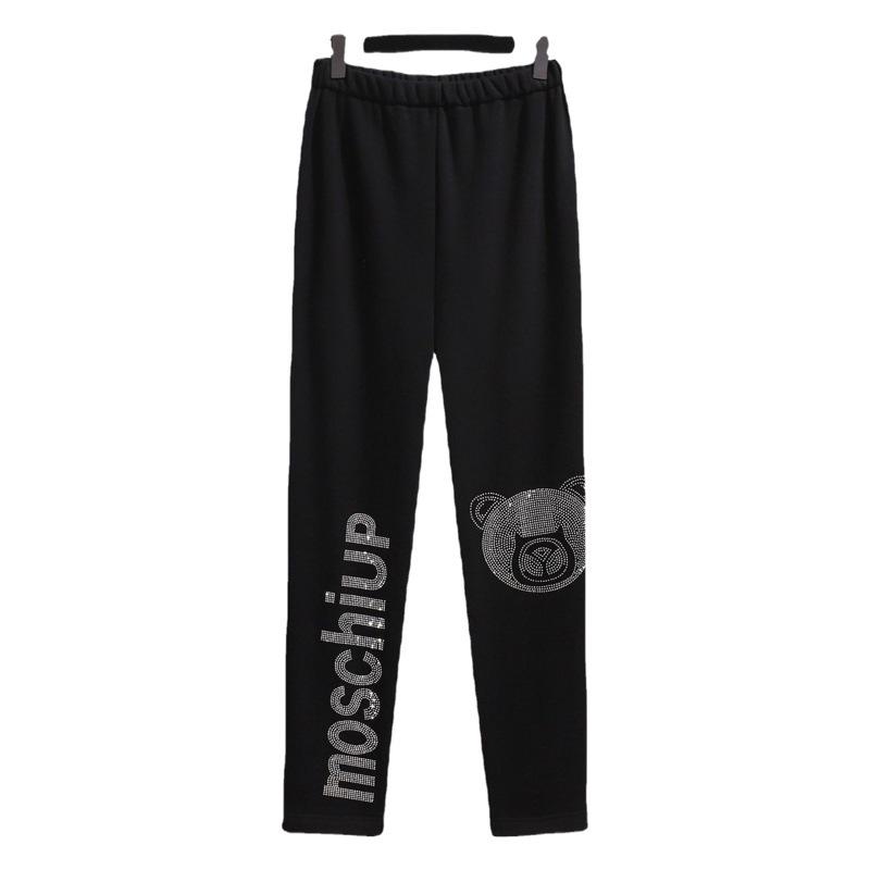 Diamond-encrusted fitness pants for autumn and winter plus velvet large size women's pants for outerwear new bottoming thickened warm thickened abdominal pencil pants