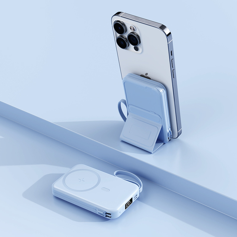 Comercio electrónico transfronterizo nuevo magnetismo inalámbrico carga rápida fuente de alimentación móvil tesoro de carga empresa LOGO comercio exterior mayorista image 14