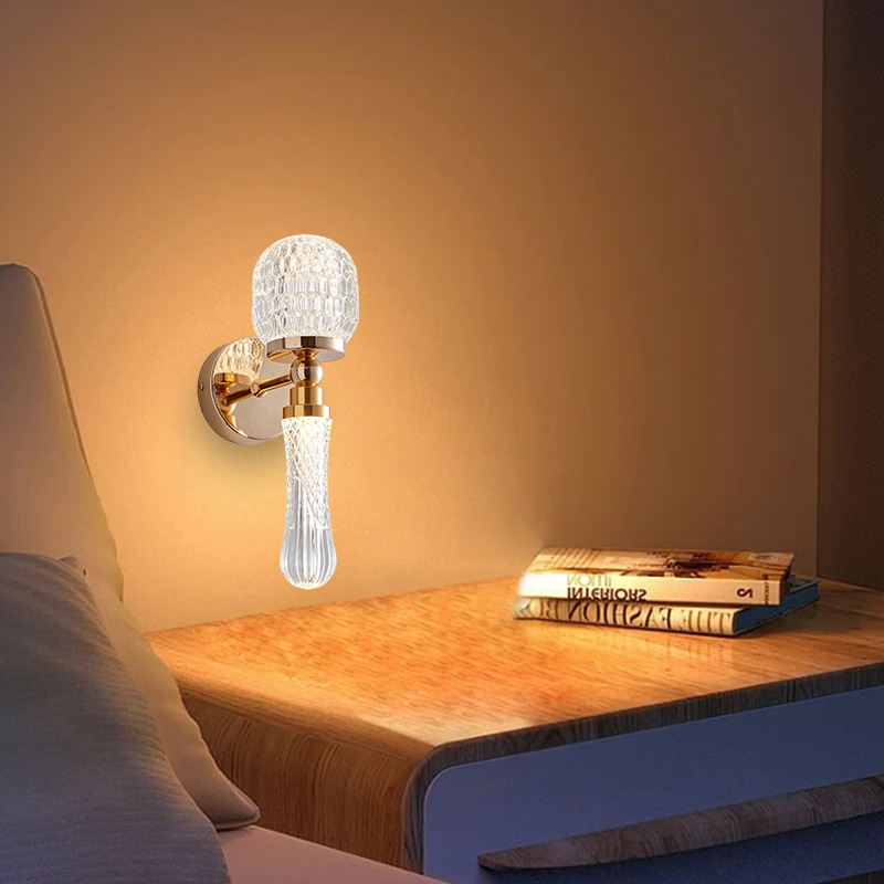 Luz de lujo diseño de la villa de hotel cabecera lámpara de pared de fondo de la sala de estar moderna atmósfera lámpara de pared de pasillo lámpara decorativa