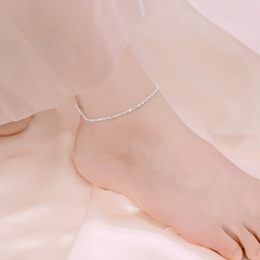 Factory Wholesale Shimmering Ankle Chain Fashion Versatile Cauliflower Chain Ankle Chain Simple Fresh Style Dropshipping One Piece