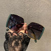 Square sunglasses, glasses solar-powered, 2021 collection, Korean style