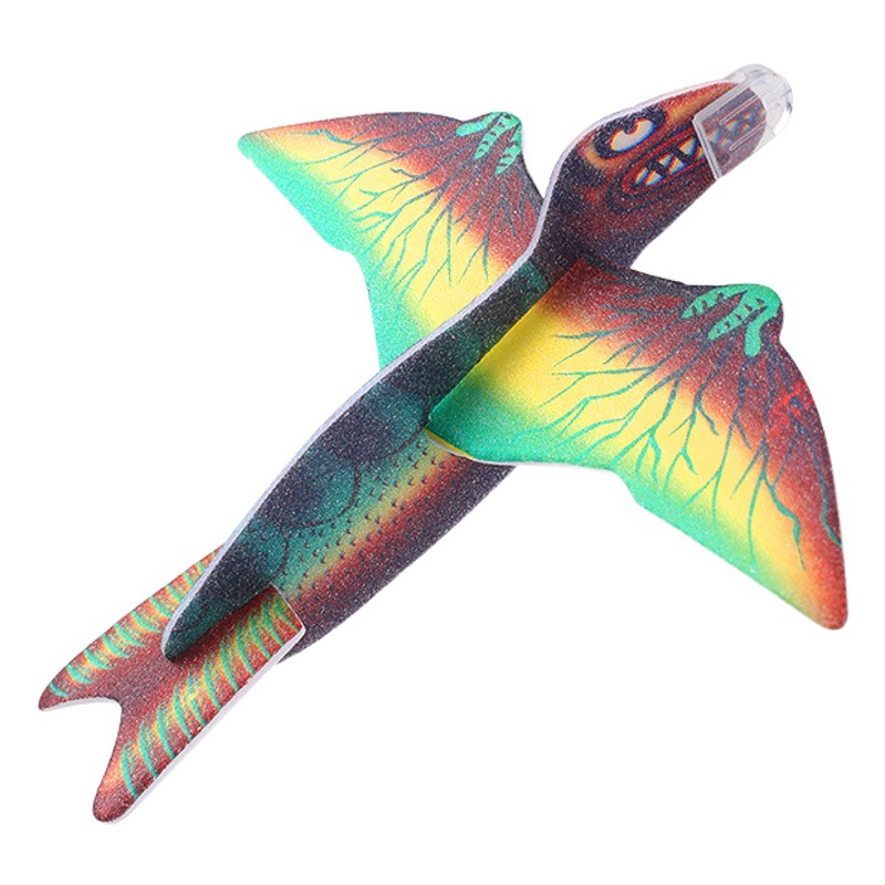 Avión de espuma para lanzar, modelo de dinosaurio o unicornio para armar