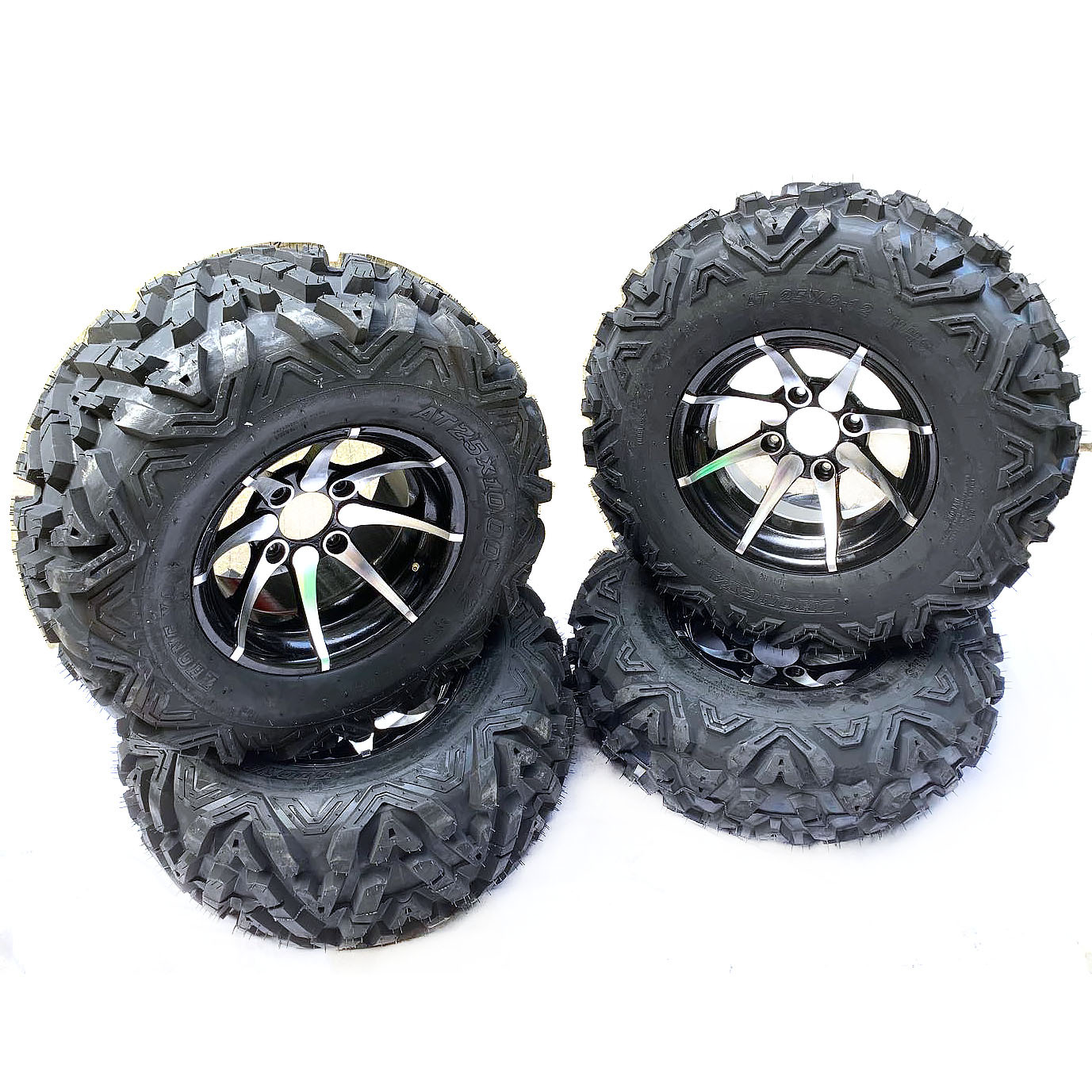 四轮卡丁车 大公牛沙滩车25X8-12 25X10-12寸A字花纹轮胎带铝轮毂