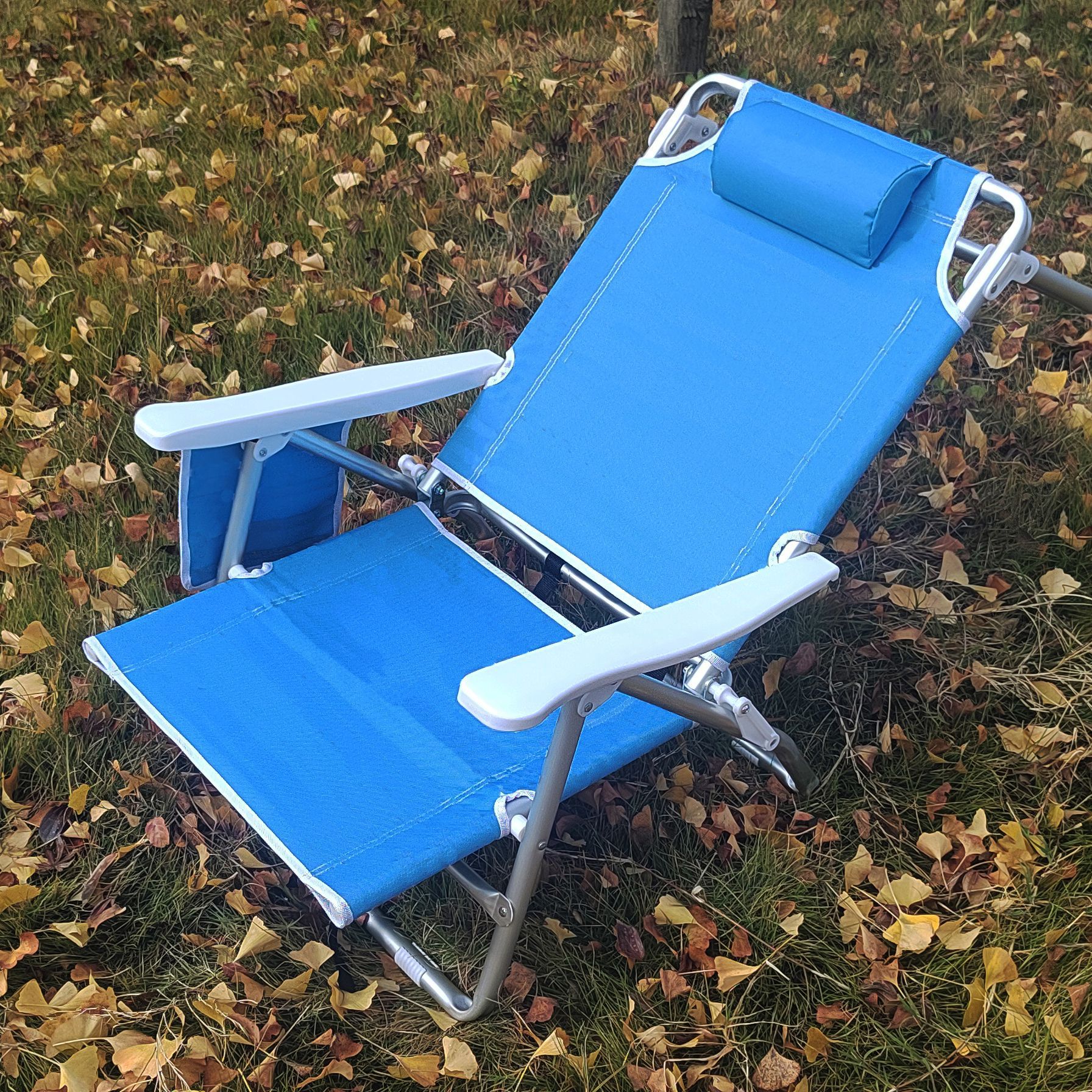 Silla de playa de aleación de aluminio Silla de camping plegable siesta Silla de Salón al aire libre plegable Silla de playa