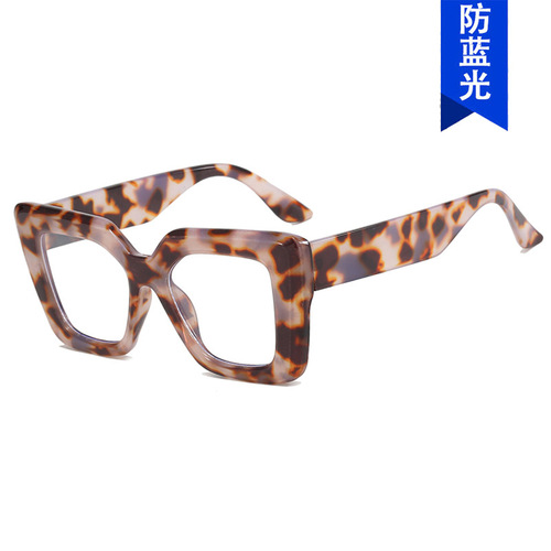 2024 new glasses frame cross-border retro square can be equipped with myopia glasses frame trendy fashion anti-blue light flat glasses