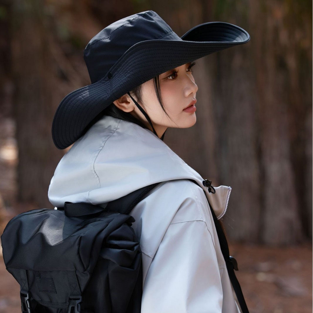 Sombrero de pescador solar, sombrero de montaña, sombrero de pesca, sombrero de sombrero de sol al aire libre, sombrero de montaña a prueba de viento para hombres y mujeres