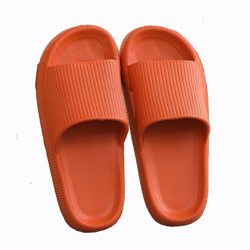 Men and Women Couple's 4cm Thick Sole Slippers  Summer New Arrival Men's Indoor Suede Feeling Rubber Slippers EVA Women's Slippers
