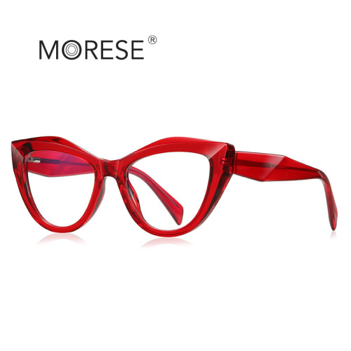 New TR90 cat eye anti-blue light glasses 2166 large frame irregular women's optical frame European and American ins style