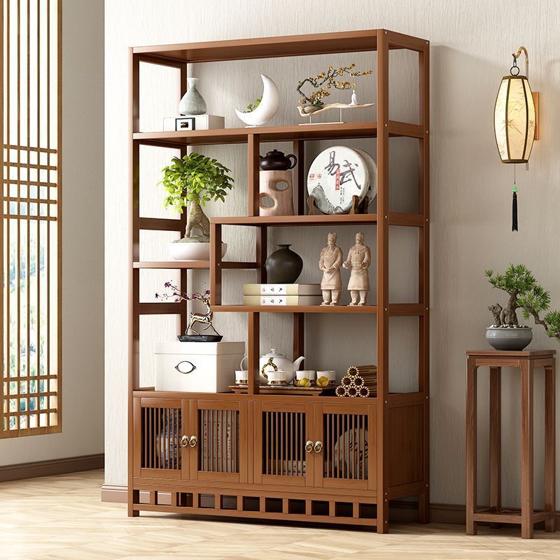 中式博古架茶叶展示柜加厚多宝阁摆件饰品客厅收纳书架置物架酒柜|undefined