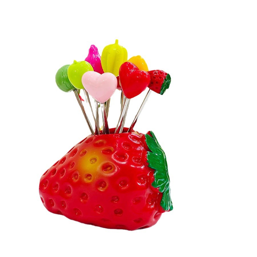 Tenedor de fruta de acero inoxidable creativo hogar occidental tenedor Tenedor de pastel Tenedor de postre traje de regalo de los niños Tenedor