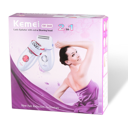 Cross-border Kemei KEMEI women's hair remover shaver woman shaver two-in-one KM-2668 epilator