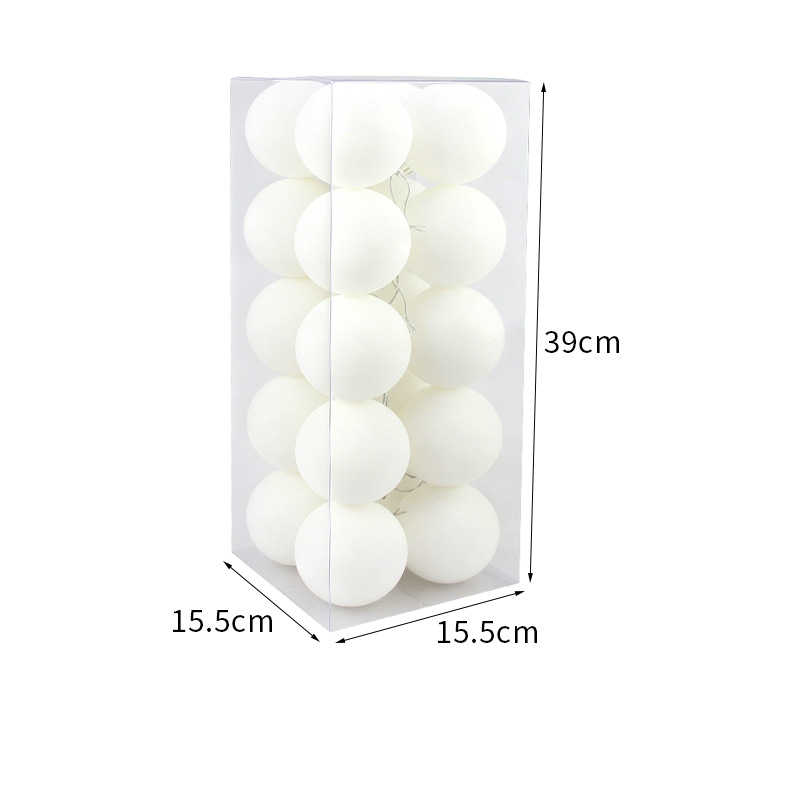 Fábrica tienda floc floc bolas de navidad 8CM / 20pcs caja floc floc bolas de navidad colgantes de bolas de plástico en stock de vacaciones image 7