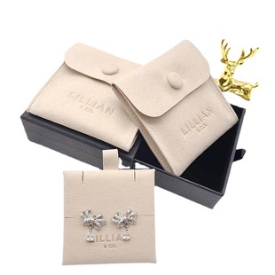 Shenzhen Factory Custom LOGO Necklace Velvet Cloth Jewelry Snap Bag Envelope Wallet Dustproof Jewelry Jewelry Bag