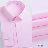 Áo tay dài màu hồng - kiểu dáng nam - cổ vuông 10