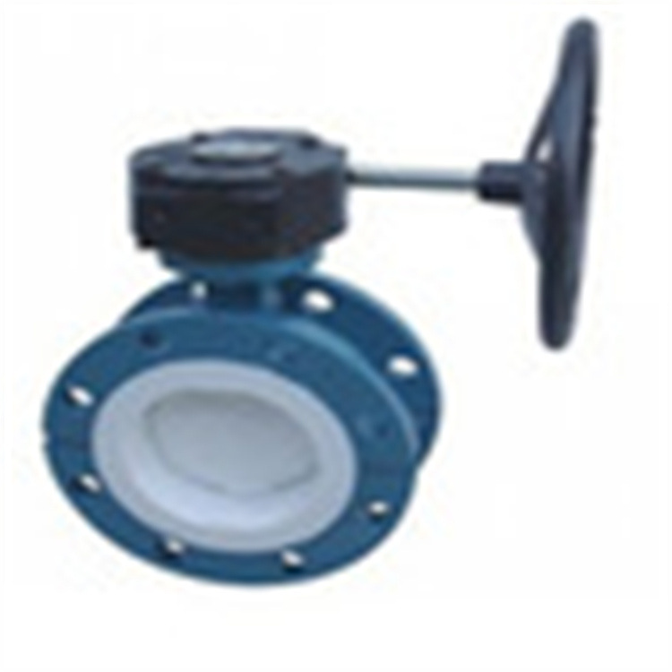 福厦美科阀门D41F46法兰衬氟蝶阀 衬氟阀门 涡轮衬胶蝶阀
