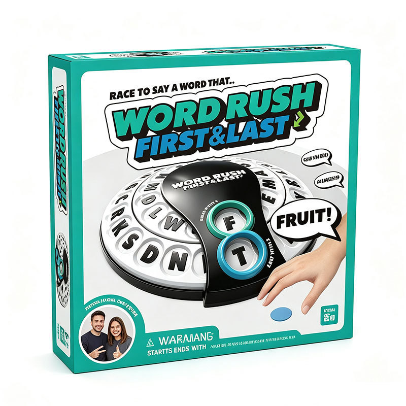 Cross-Border New Product First&Last Letter Spinner Board Game Word Rush English Word Answering Battle Tabletop Game