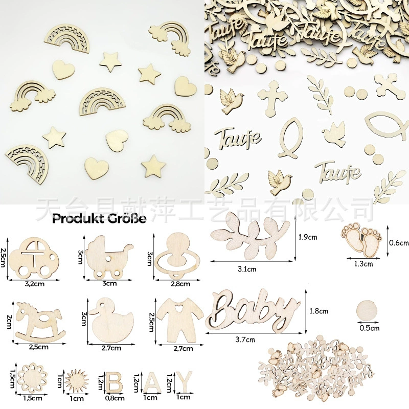 Трансграничные горячие продажи деревянная рыба украшения | детский душ настенный обеденный стол декоративный конфетти мальчики девочки рыбный наряд