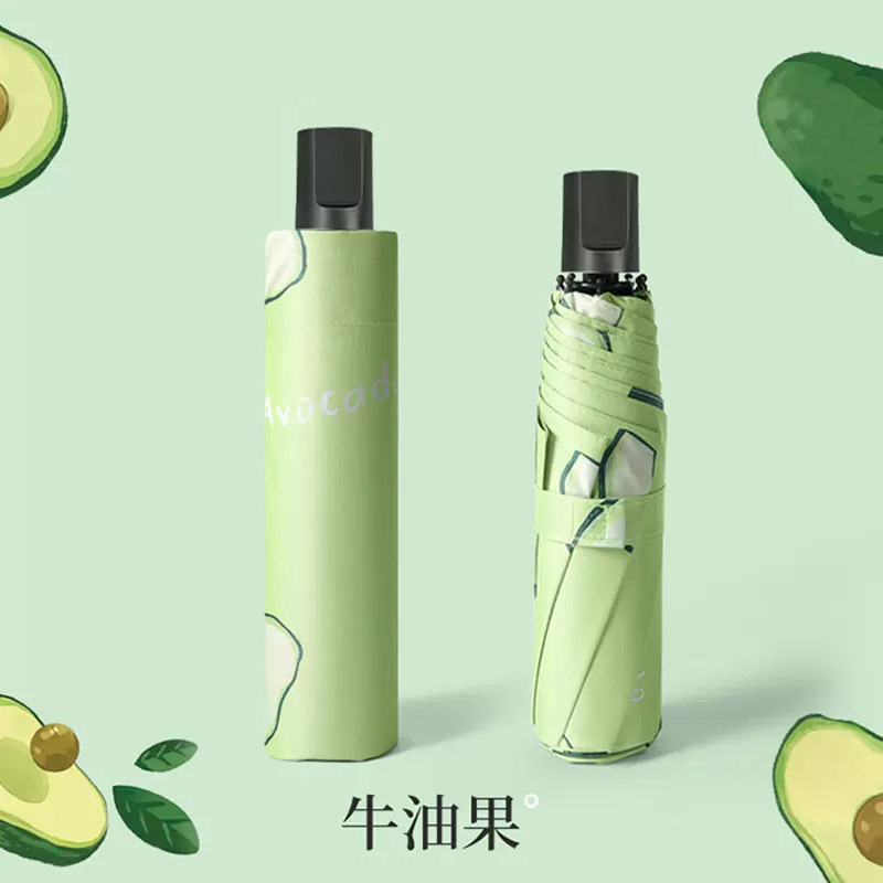 Manual 8-bone fruit umbrella avocado