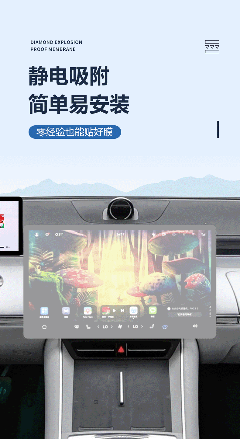 24 Volkswagen Passat Special Central Control Navigation Screen Film Screen Protection Tempered Film Car Modification Supplies Large