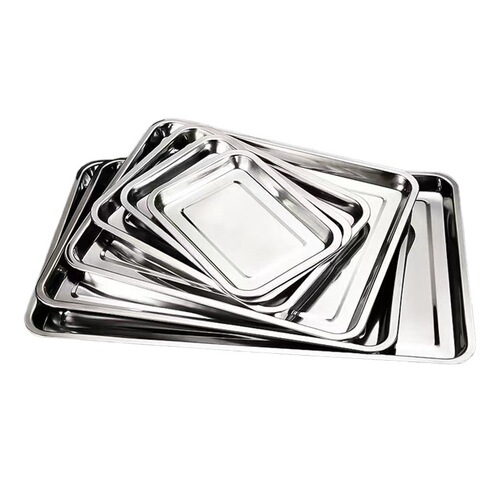304 stainless steel square plate rectangular tray barbecue plate dish plate fish plate canteen steamed rice plate stainless steel plate
