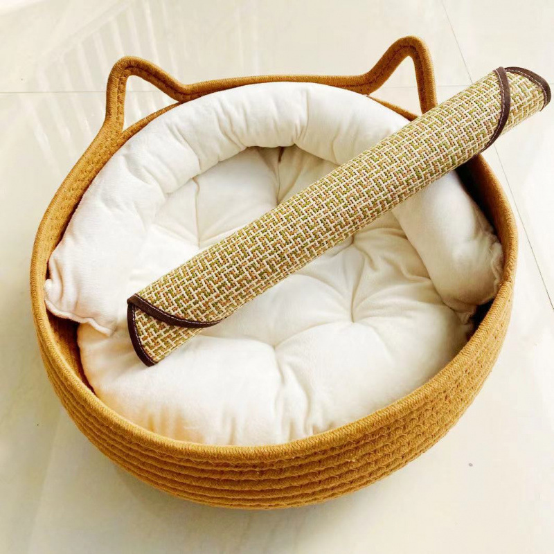 [얼룩방지 고급] 슈가컬러 네스트 + 푹신한 쿠션 + 베개 + 작은 매트