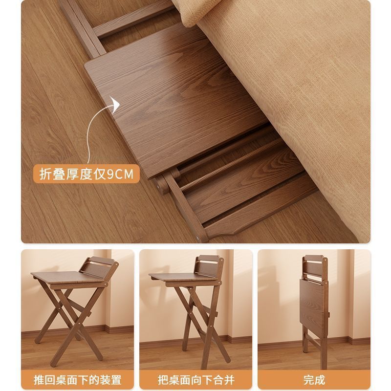 折叠书桌实木桌子小户型家用折叠桌卧室小户型床头书桌简易电脑桌|undefined