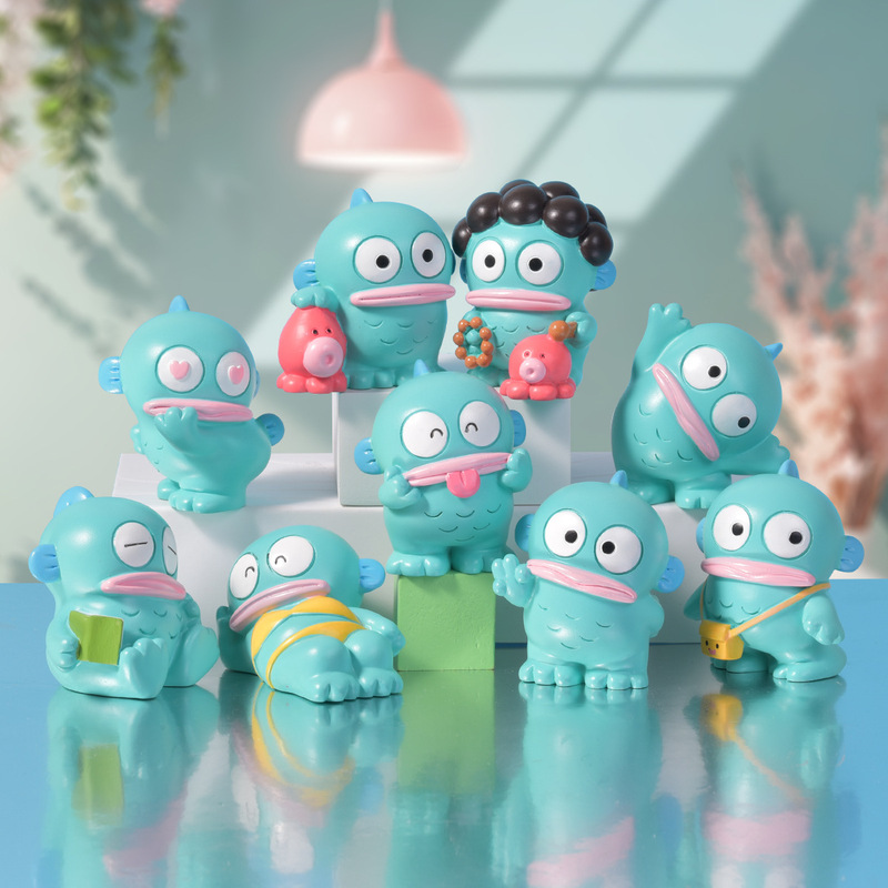 Shake the sound hot mermaid hanton blind box hand doll cute funny big mouth fish desktop decorations wholesale