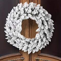 Zechen クロスボーダー人気のクリスマス装飾植毛ガーランド DIY 花輪ドア吊り窓小道具アレンジメント装飾