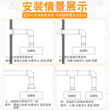 PVC厨房油烟机排烟管道配件180烟道弯头大小接头160排水管下水管