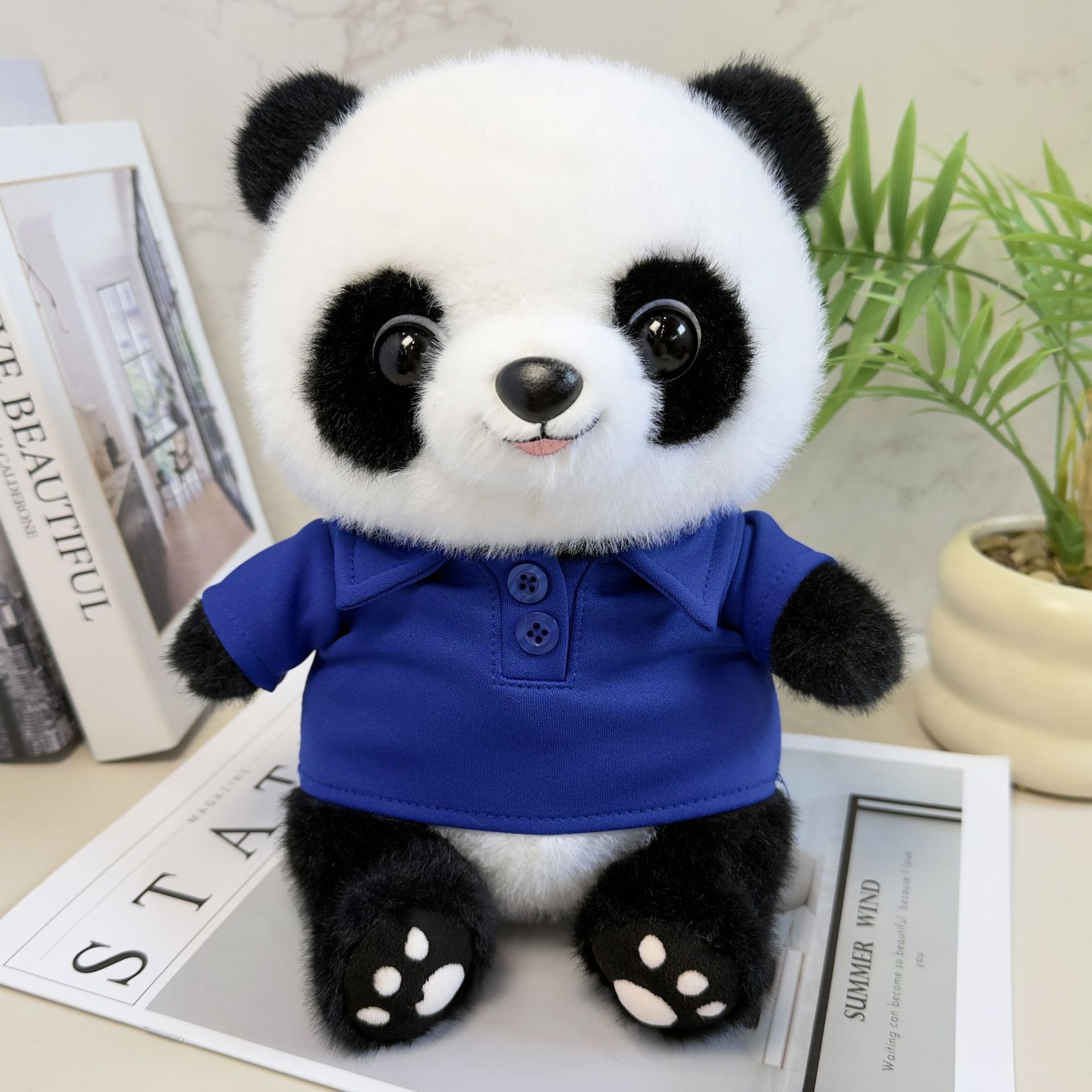 Cute tesoro nacional panda muñeca muñeca de peluche muñeca panda muñeca Chengdu logotipo de la empresa de impresión de recuerdos