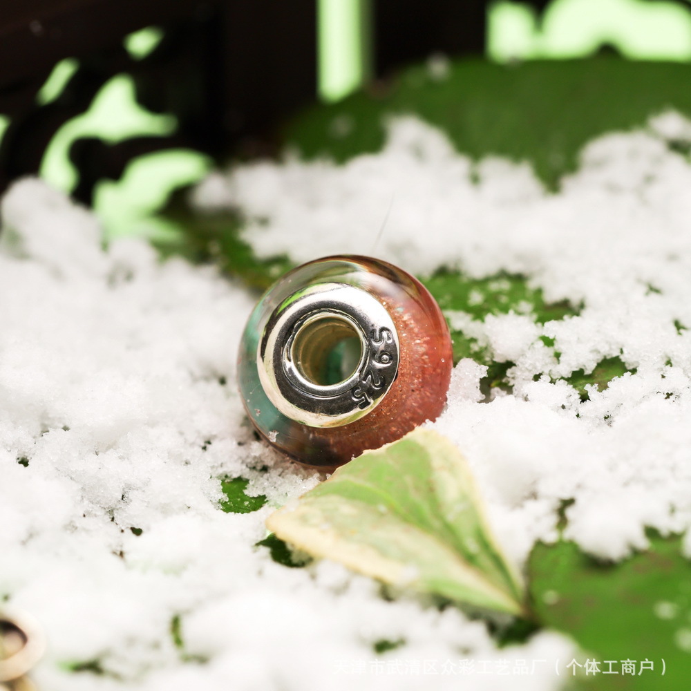 潘家多拉diy水晶玻璃珠配饰 手工串珠彩虹琉璃 多色可选量大价优