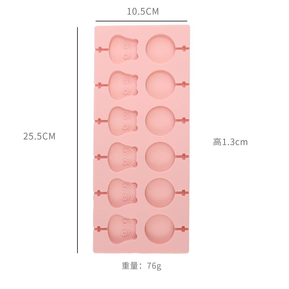 Lollipop molde silicona Navidad niños azúcar molde Lollipop hornear DIY Herramienta 8 12 incluso rejilla molde antiadherente