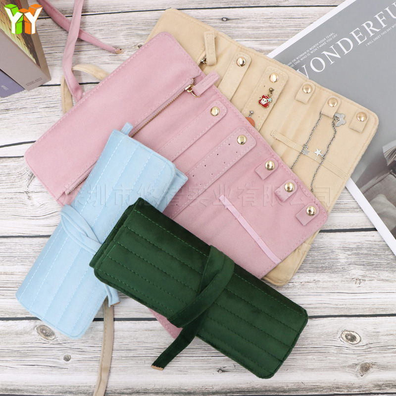 跨境现货鹅绒首饰包网红同款首饰收纳包项链戒指收纳整理袋