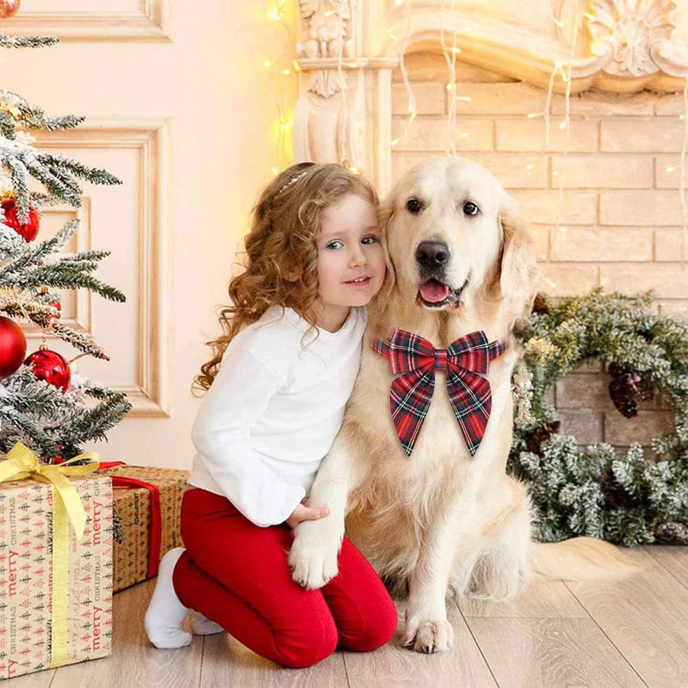 TANPOPO производитель спот трансграничный новый ошейник для домашних животных рождественский галстук-бабочка маленький, большой собачий ошейник бант