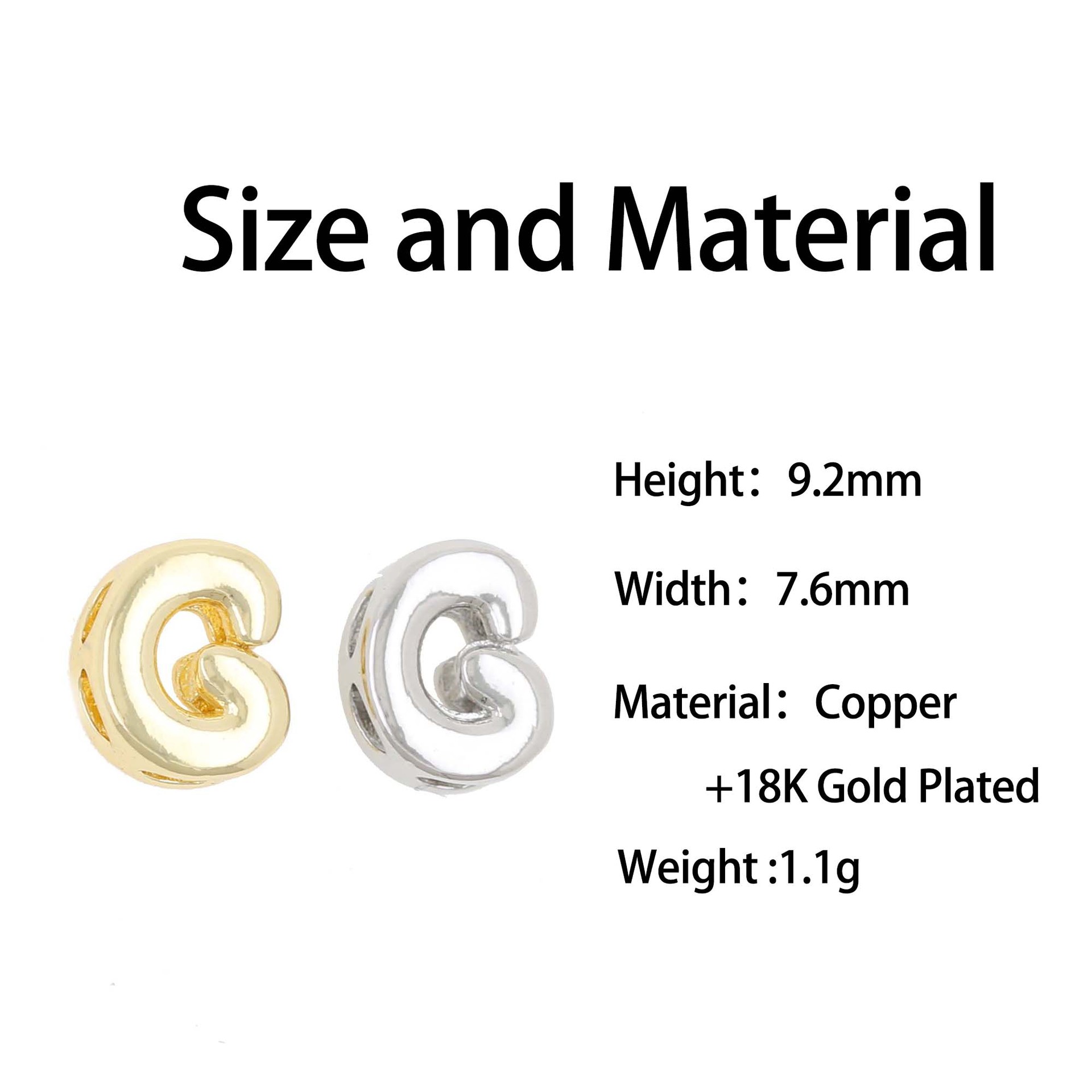 14g Weight Pendant Jewelry Making Type Charms, Bracelets, Necklace Classification 1 Piece Quantity Copper Material Letter, Word, Bubble Pattern All Seasons Season Women's Gender Polished Finish Classic Style Style 1 Piece Copper Letter Word Bubble Polished Charms Bracelets Necklace Pendant 8