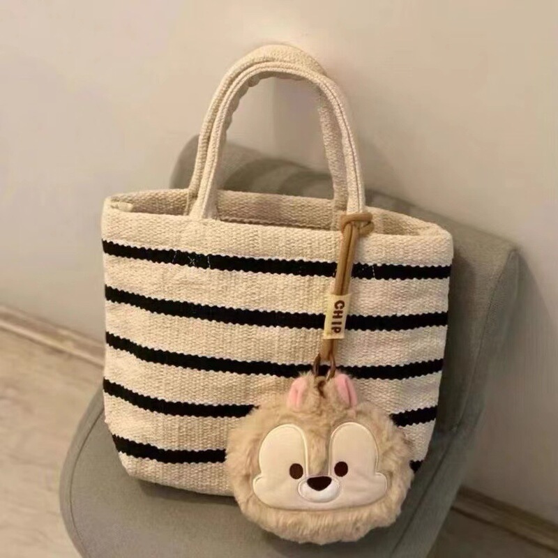 Indian Hand-woven Small Tote Bag Handbag Rice Bag Women's 2023 New Arrival Fashionable All-match Cotton Bag