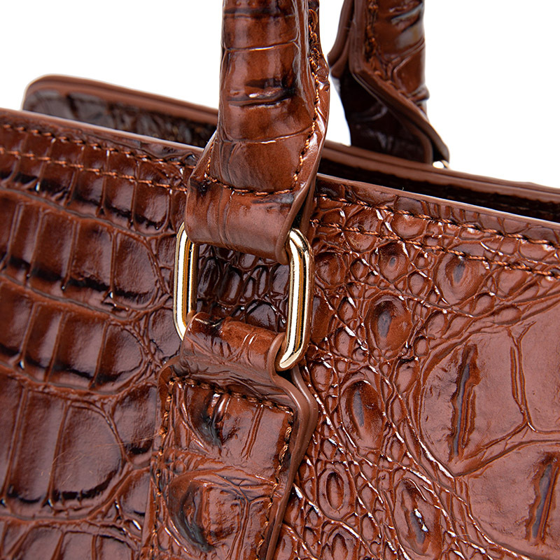 Handheld Crossbody New Women's Bag Brahman Crocodile Pattern_voghion.com