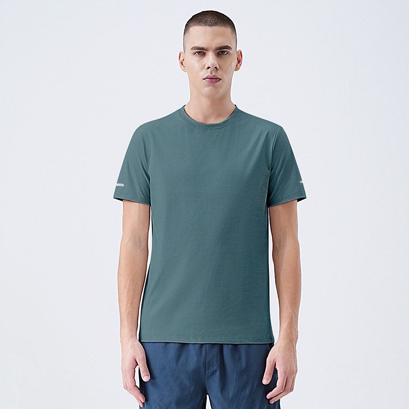 Camiseta deportiva para hombre 2025 verano nuevo estilo de secado rápido transpirable deportes de manga corta para hombre para correr fitness tops deportivos