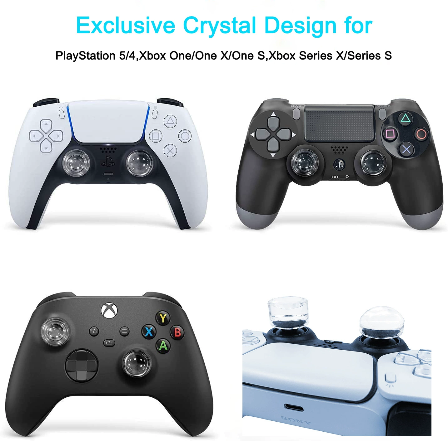 PS5 капачка-уголок PS5 кристальные ракетные крышки PS4 Xbox Series силиконовая крышка кросс-бордер