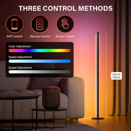 Cross-border e-commerce rgb corner lamp three-section splicing bluetooth floor lamp minimalist table lamp bedroom internet celebrity atmosphere light
