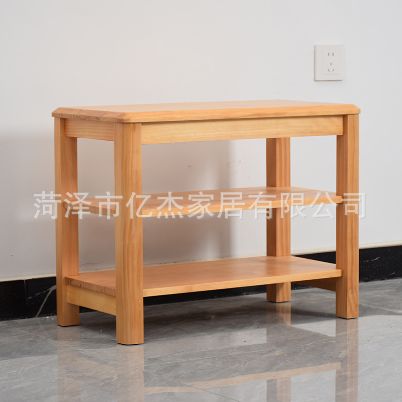 가정용 나무 신발 선반 단단한 나무 입구 신발 캐비닛 도어 앉아 3 층 신발 랙 입구 직사각형 신발 의자