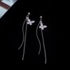 Silver needle, universal earrings from pearl, silver 925 sample, Korean style, french style, flowered, wholesale