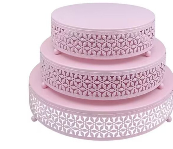 Amazon apoyos de boda europea bandeja de pastel redonda de hierro forjado estante de pastel de frutas bandeja de refrigerio lote