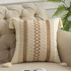 Cotton and Linen Fringe Pillowcases Bohemian Style Living Room Sofa Cushion Office Car Cushion Amazon Home
