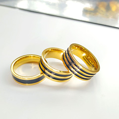 星合跨境貨源日韓ins情侶戒指鈦鋼男士指環網紅熱銷一件代發