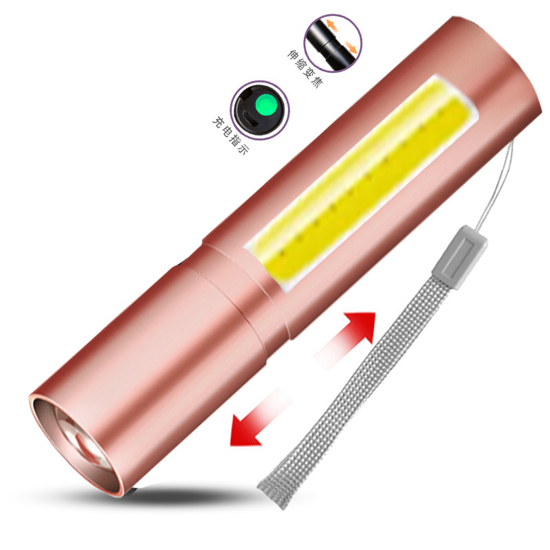クロスボーダーled強光懐中電灯充電可能多目的遠射携帯超亮家庭用ミニ携帯サイドライト|undefined