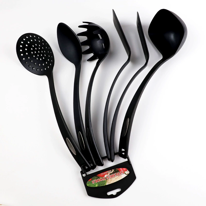 Набор посуды из нейлона 6 комплектов изогнутой стальной пластины 6 комплектов высокотемпературной кухонной посуды